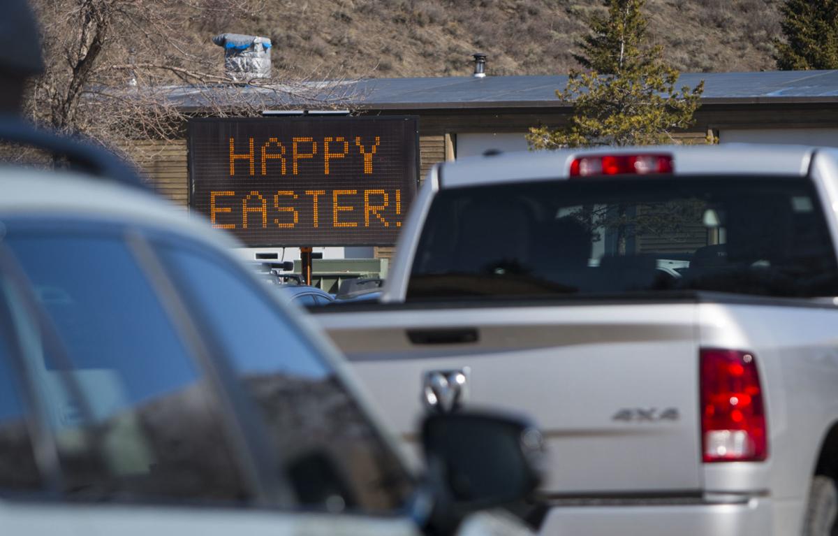Drive-up Easter service