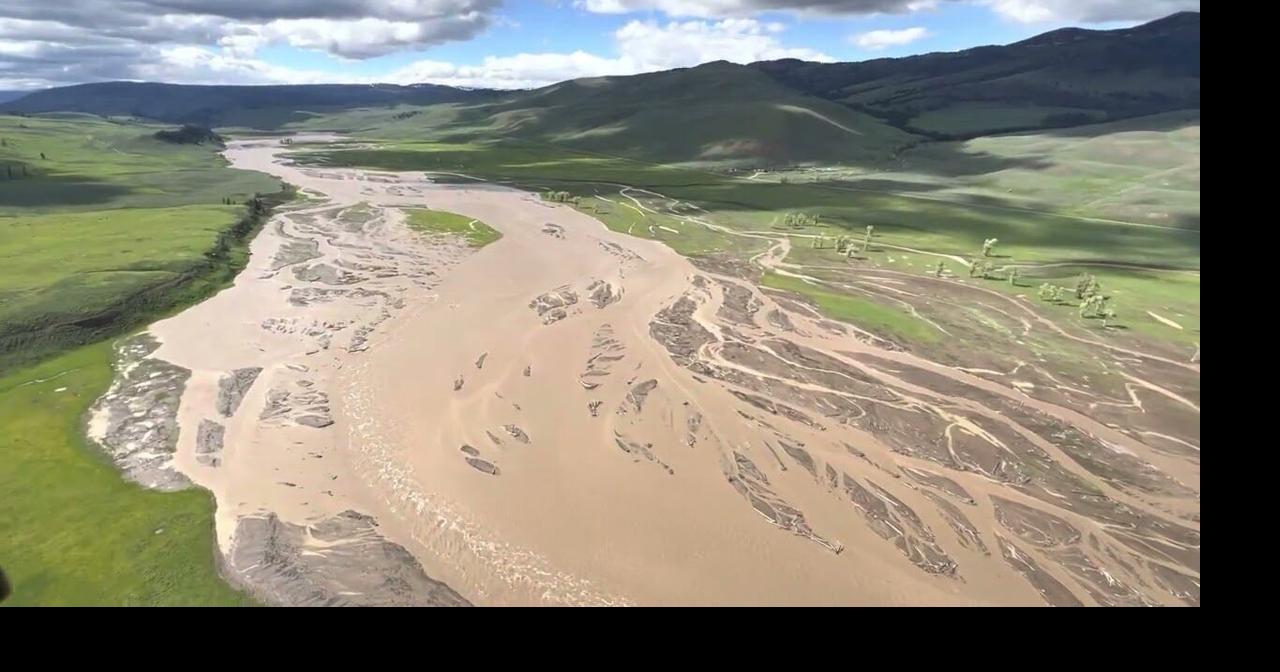 VIDEO Flooding in Lamar Valley in Yellowstone National Park