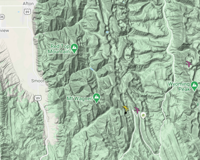 Wyoming avalanche fatality location