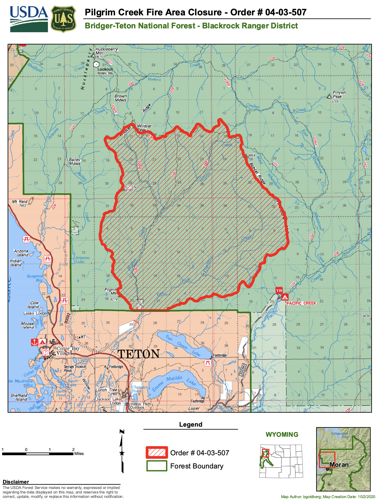 Area closure ordered around Pilgrim Creek Fire, now 80 acres | The Hole ...