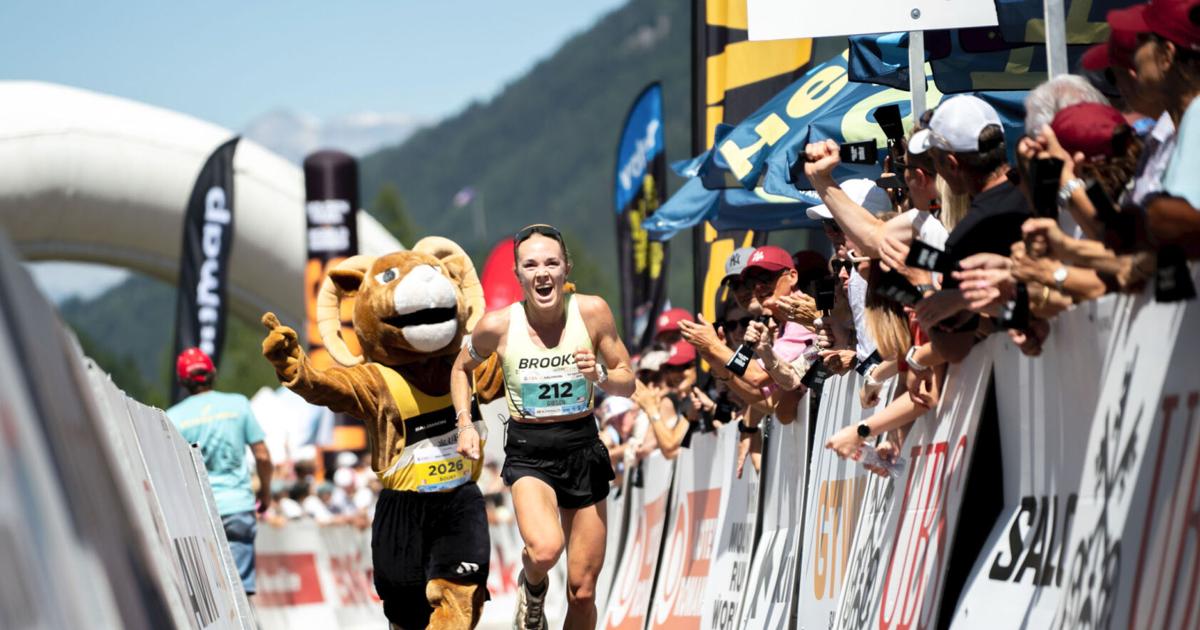 Anna Gibson clashes with world's best in Swiss Alps