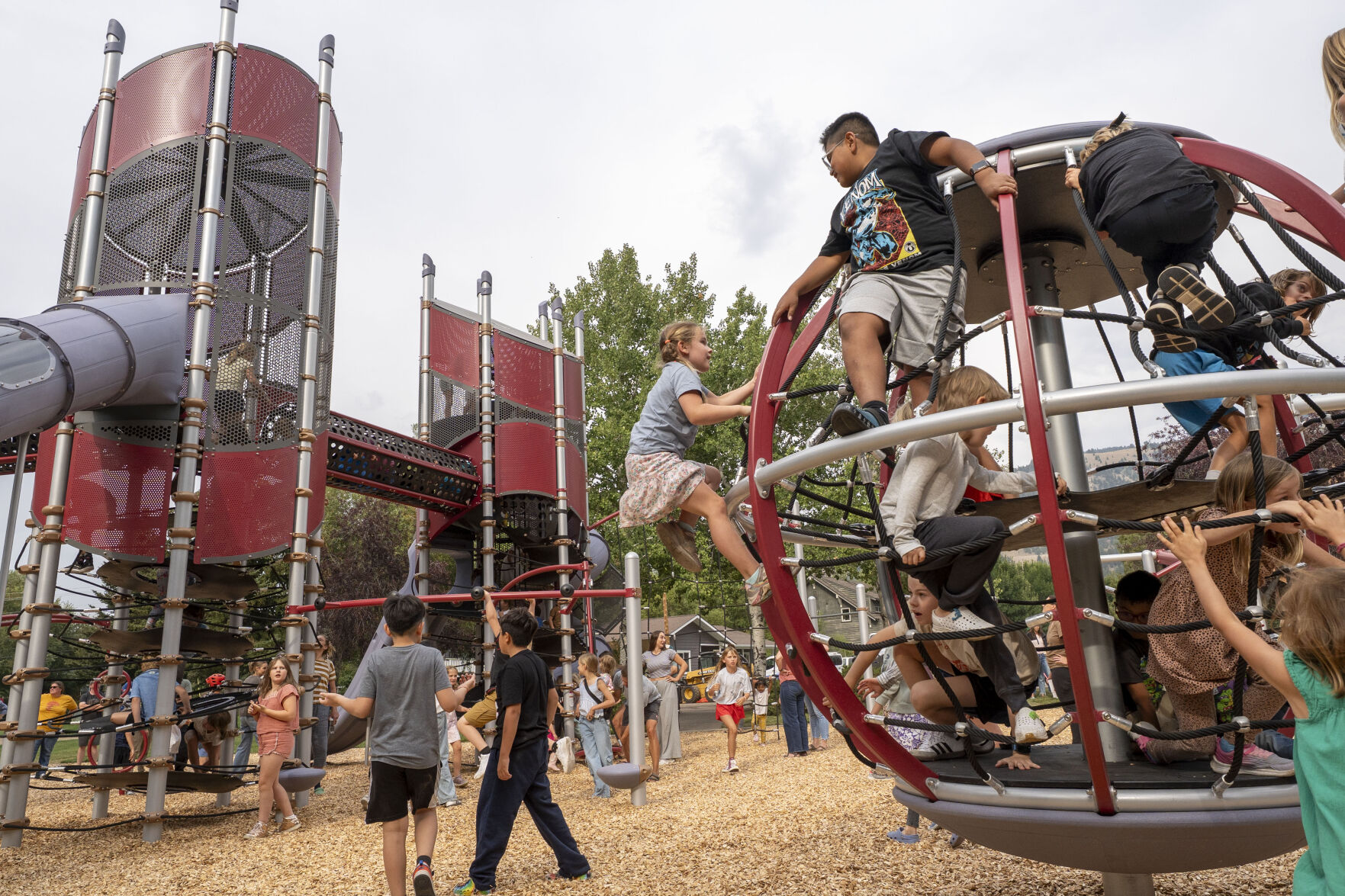 Tall slides and zip lines: Jackson children enjoying new