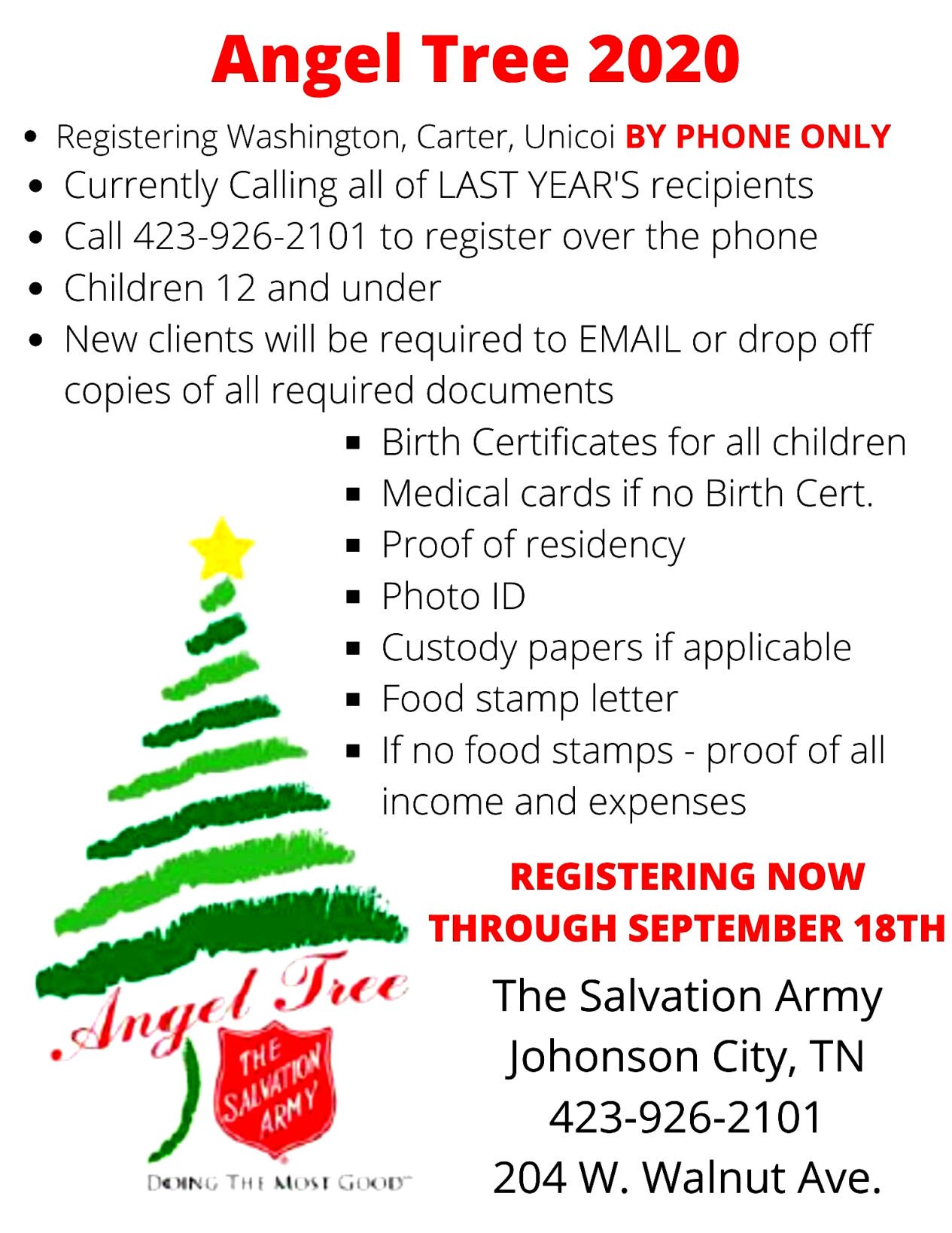 Angel Tree Christmas Box registration underway News