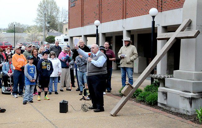 As Easter nears, Erwin, Unicoi residents walk mile in Jesus' shoes