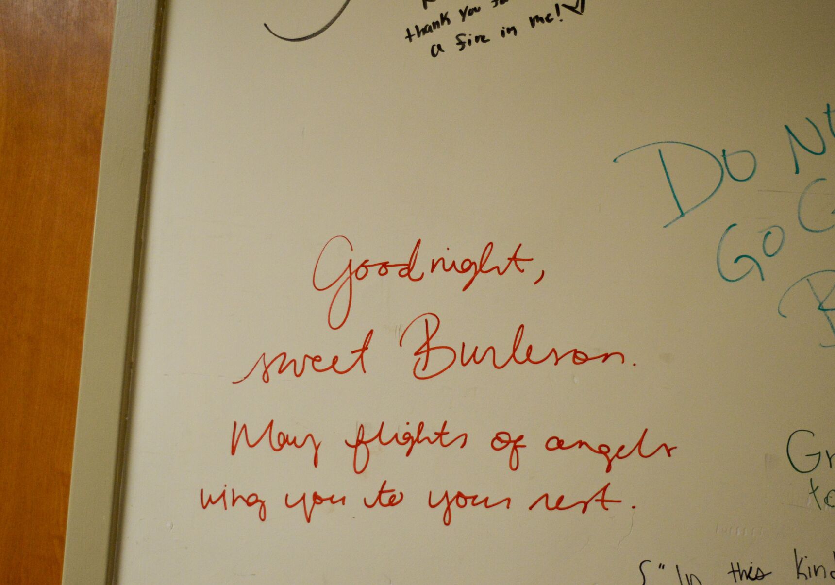 ETSU students leave notes of gratitude for Burleson Hall