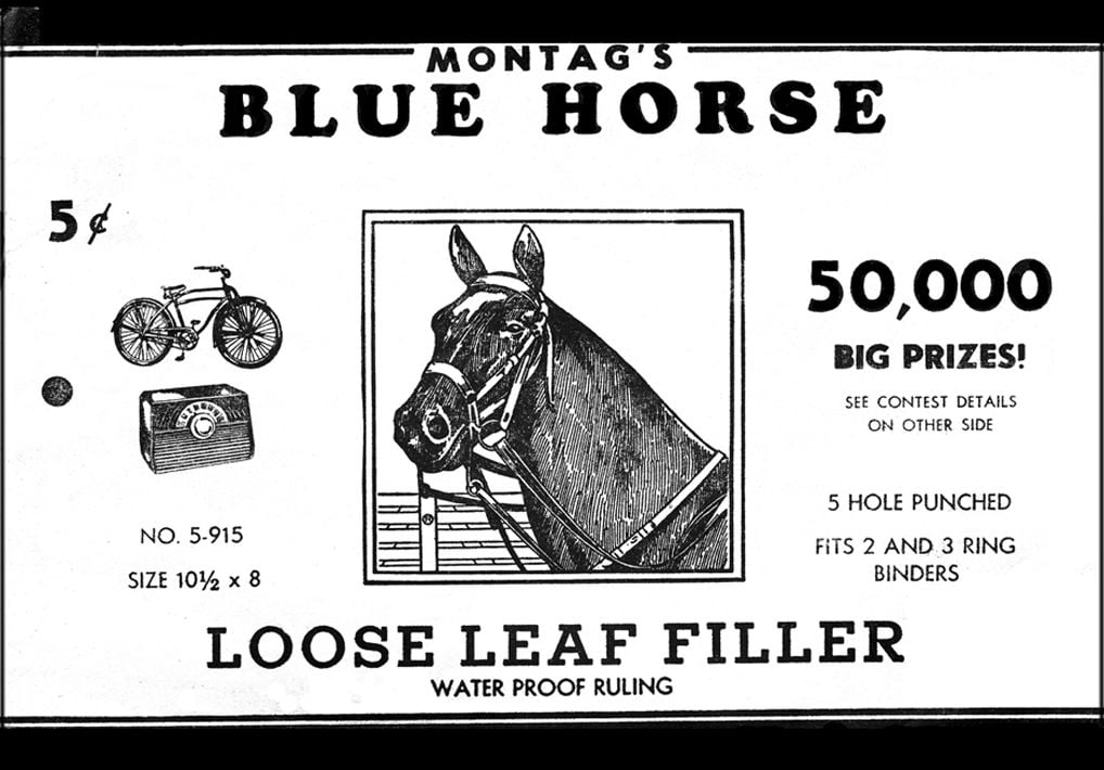 Blue 2025 horse notebook