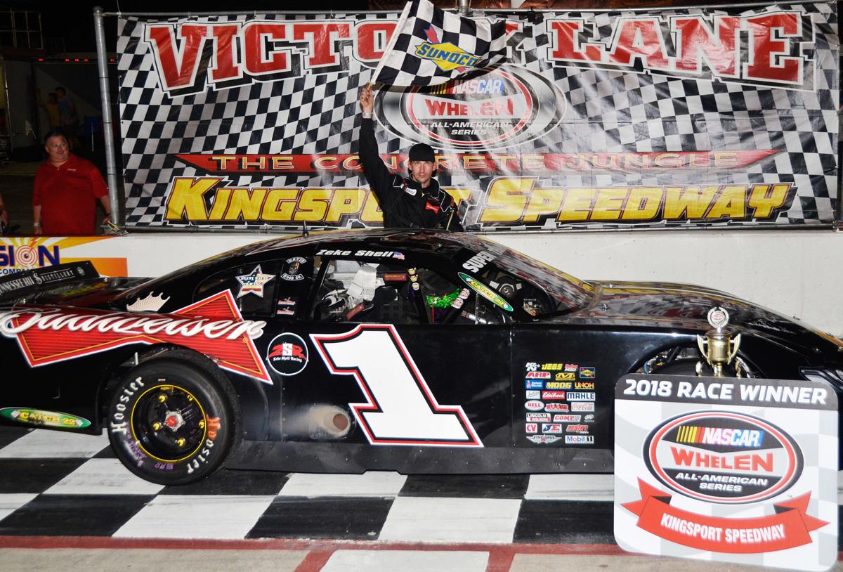 Shell Wins Crash Shortened Kingsport Race Bayne Ok After