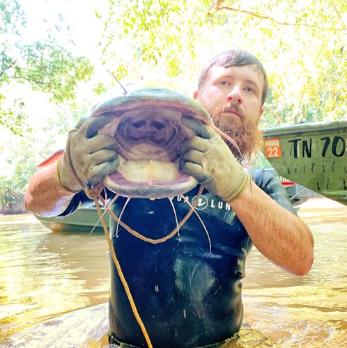 When 'noodling' Tony Gibson gets a bite, he really gets a bite, Living