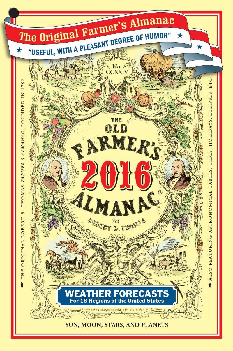 The Farmer's Almanac a guide to planting by the moon (among other
