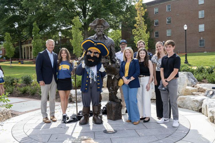 ETSU's beloved mascot Bucky the Buccaneer goes bronze