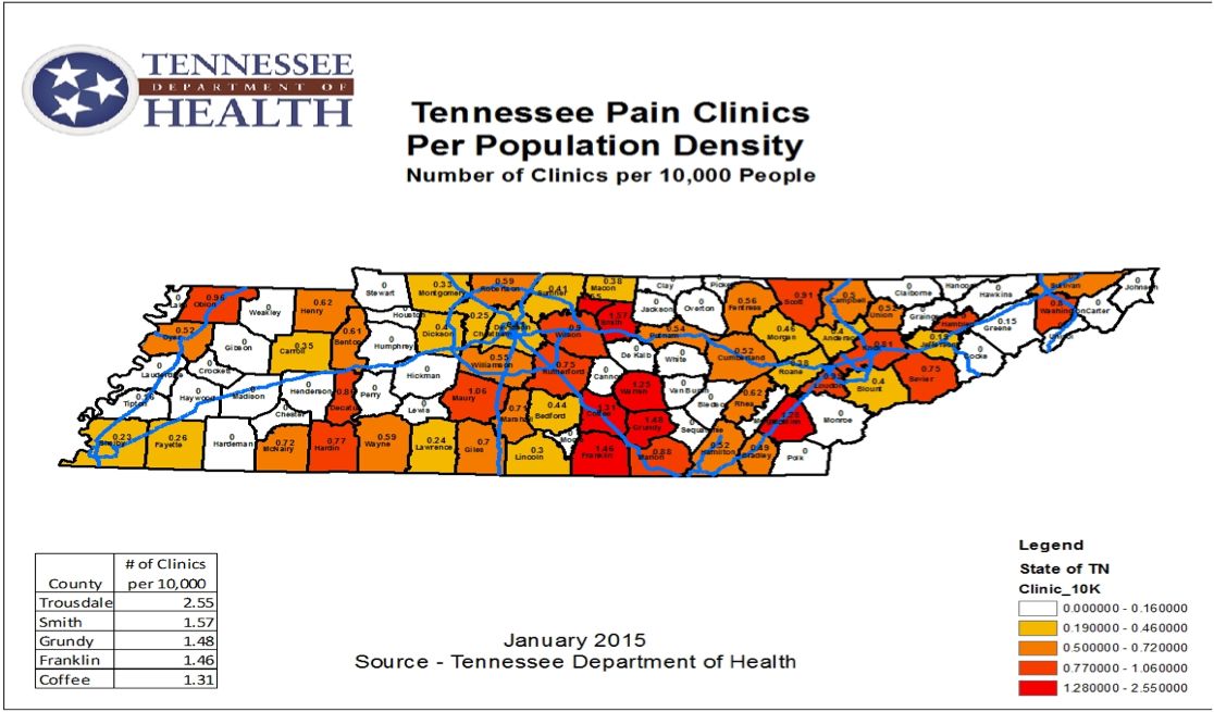 State laws contributed to decrease in total number of pain clinics in