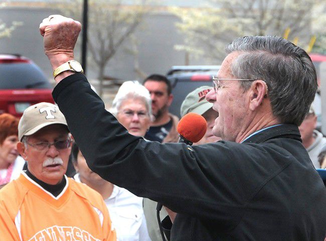 As Easter nears, Erwin, Unicoi residents walk mile in Jesus' shoes