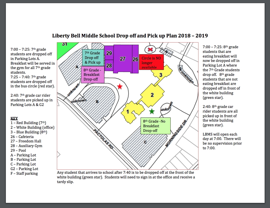 18 19 Traffic Plan For Liberty Bell Middle School News Johnsoncitypress Com