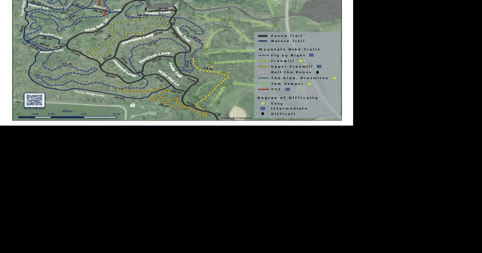 Deer Park Trail Map Johnson City Completes Mountain Bike Trails At Winged Deer Park | News |  Johnsoncitypress.com