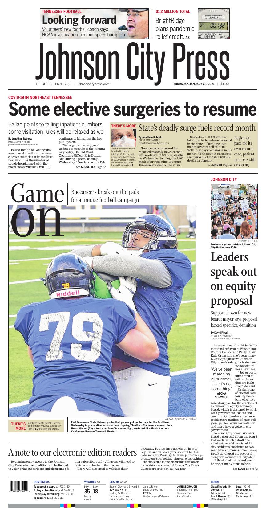 Page A1 | E-Paper | Johnsoncitypress.com