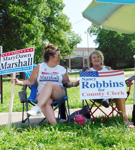 Campaigning for clerk position