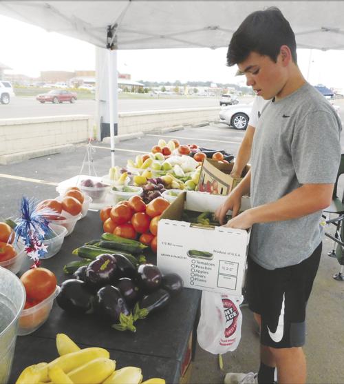 Arranging the produce