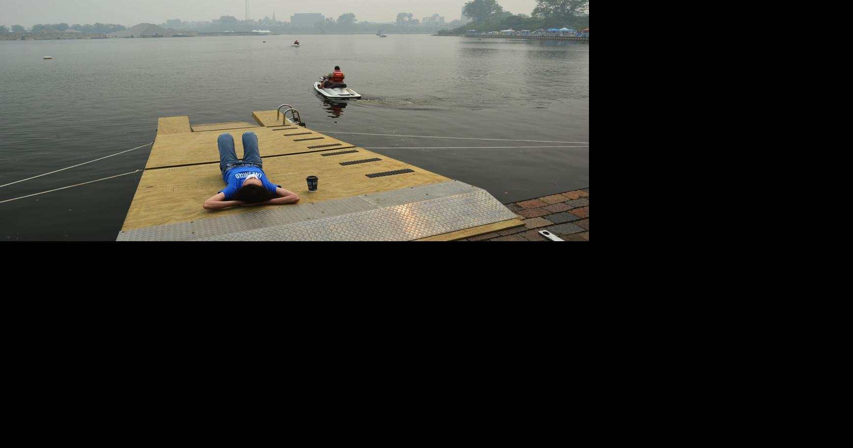 Michigan Cardboard Boat Race Climate Wildfire Smoke