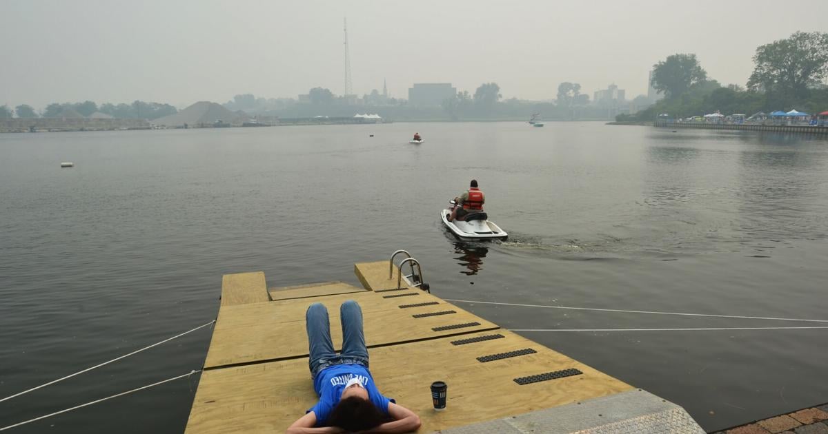 Michigan Cardboard Boat Race Climate Wildfire Smoke