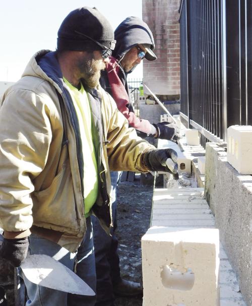 Laying bricks