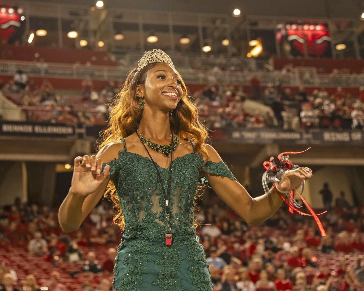 A-State Homecoming Queen quickly resumes role as drum major