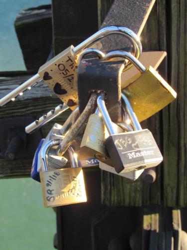 The lock of love: padlocks on bridges, Valentine's Day