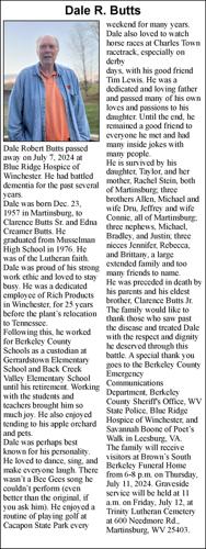 Dale R. Butts Obituaries