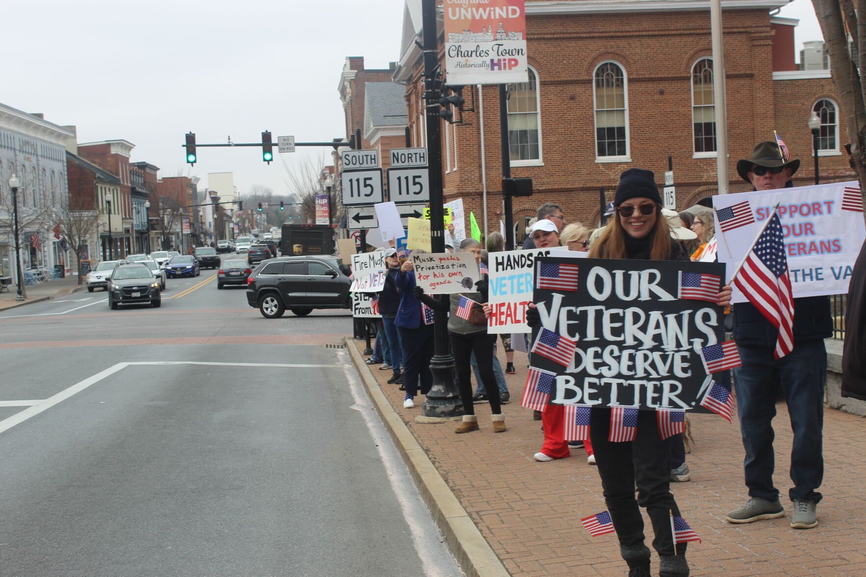 Charles Town Residents Rally Against Veteran Affairs Cuts