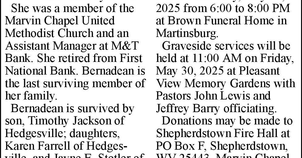 Z. Bernadean Jackson | Obituaries | journal-news.net