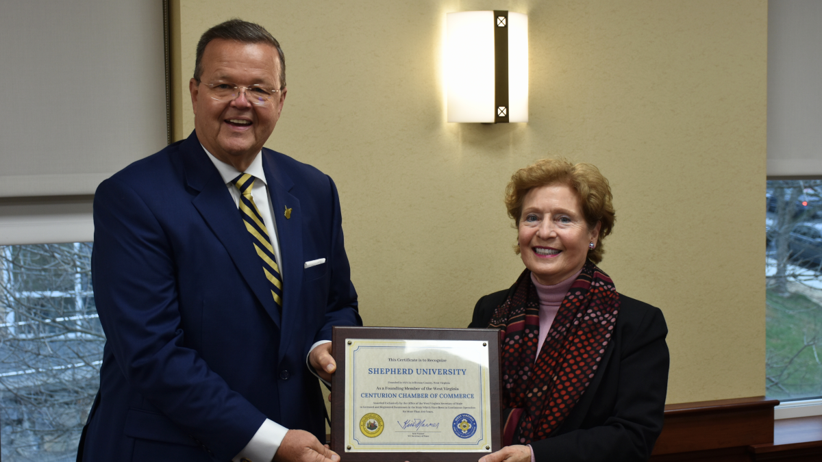 Kris Warner Honors Shepherd University for Century of Service