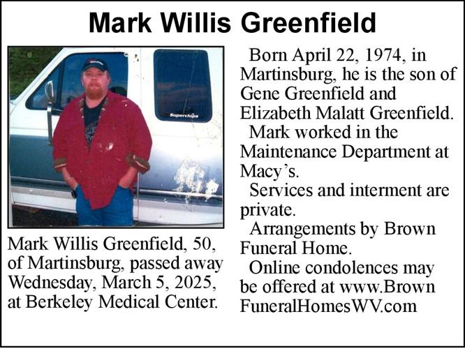Mark Willis Greenfield Obituaries