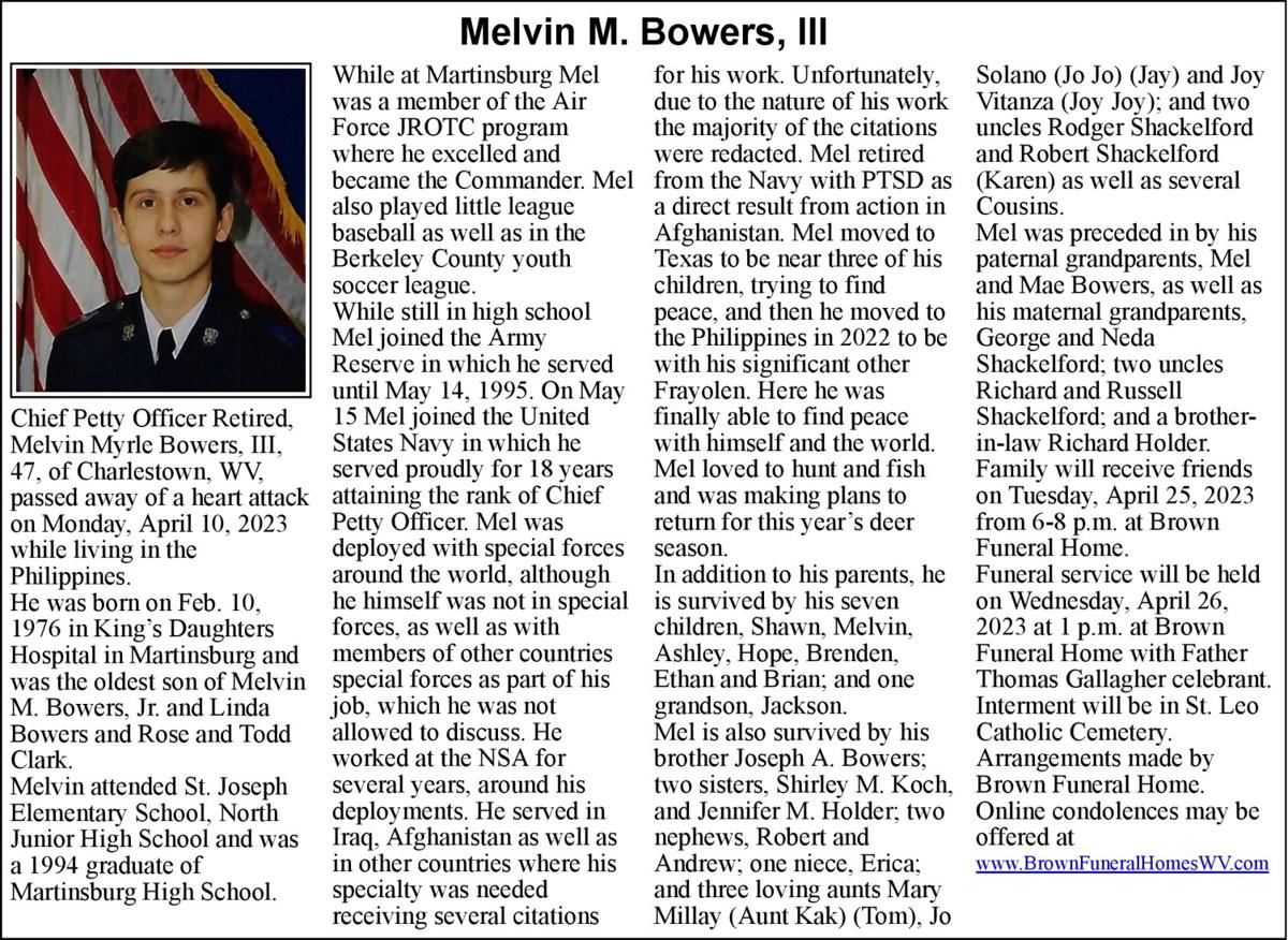 Melvin M. Bowers, III | Obituaries | journal-news.net