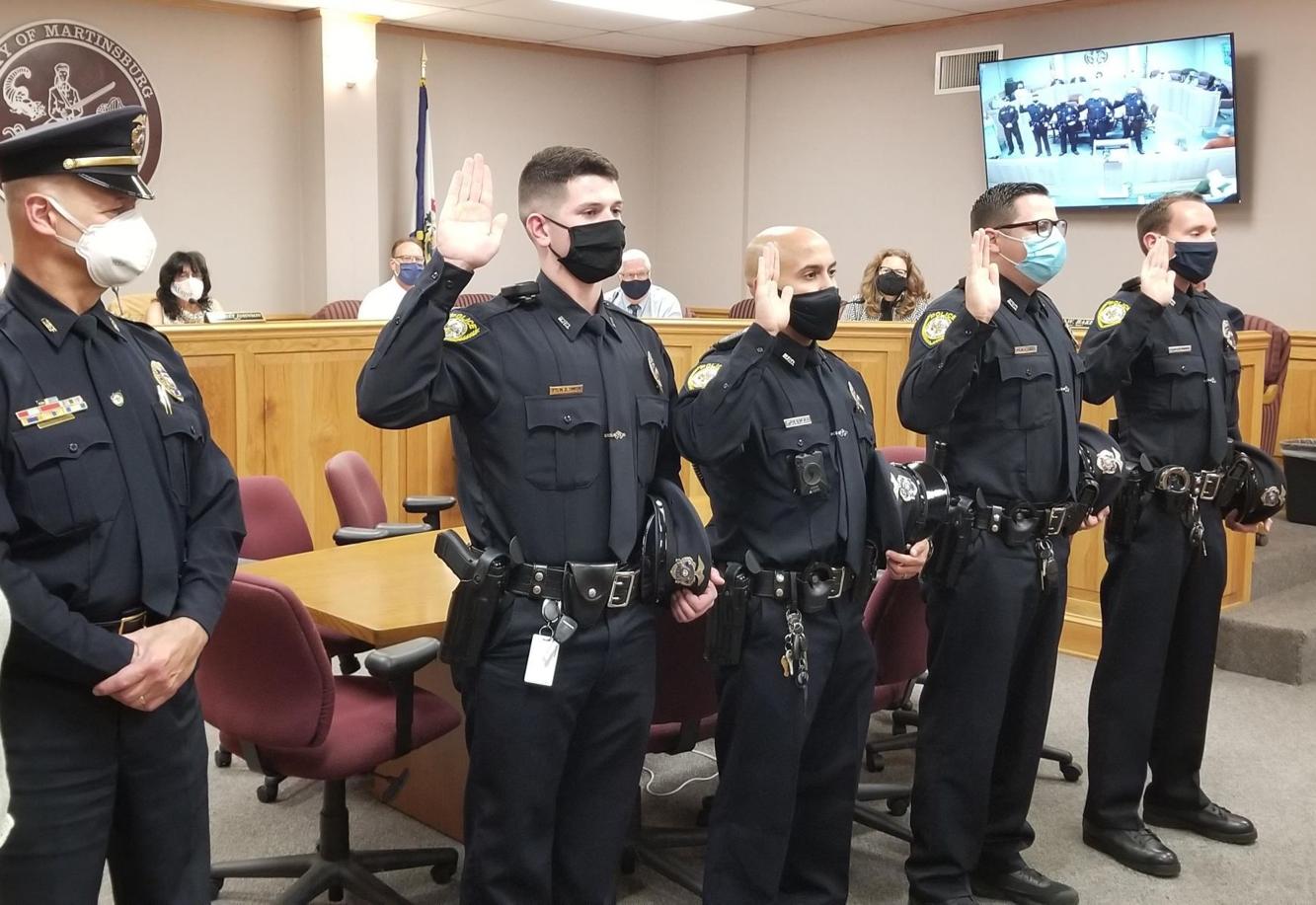 Martinsburg Police Department four new officers Journalnews