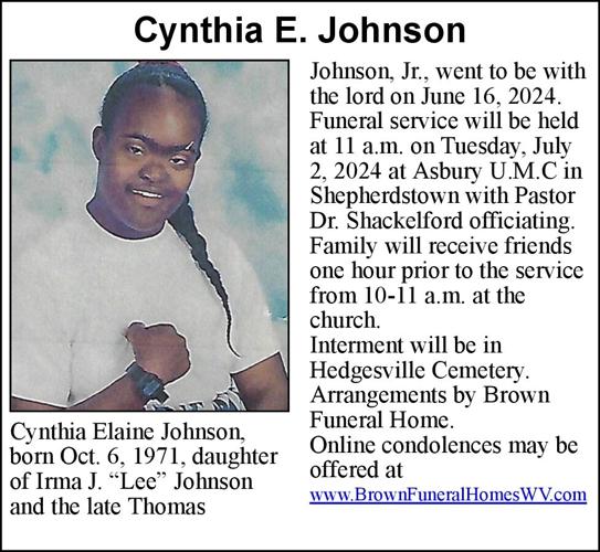 Cynthia E. Johnson Obituaries