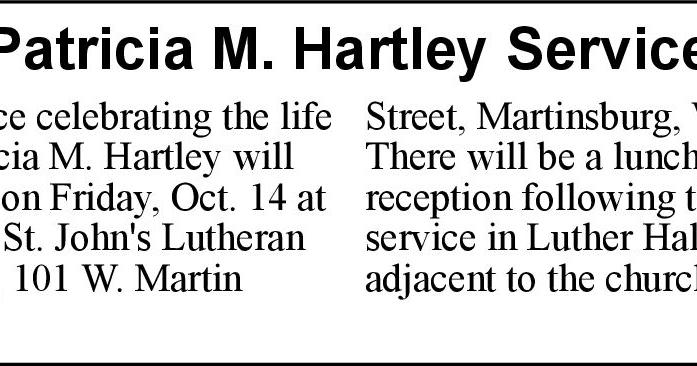 Patricia M. Hartley Service | Obituaries | journal-news.net