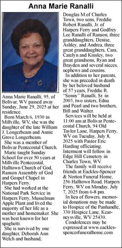 Anna Marie Ranalli | Obituaries | journal-news.net