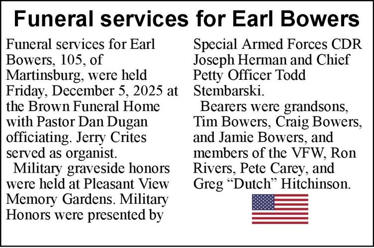 Funeral services for Earl Bowers | Obituaries | journal-news.net