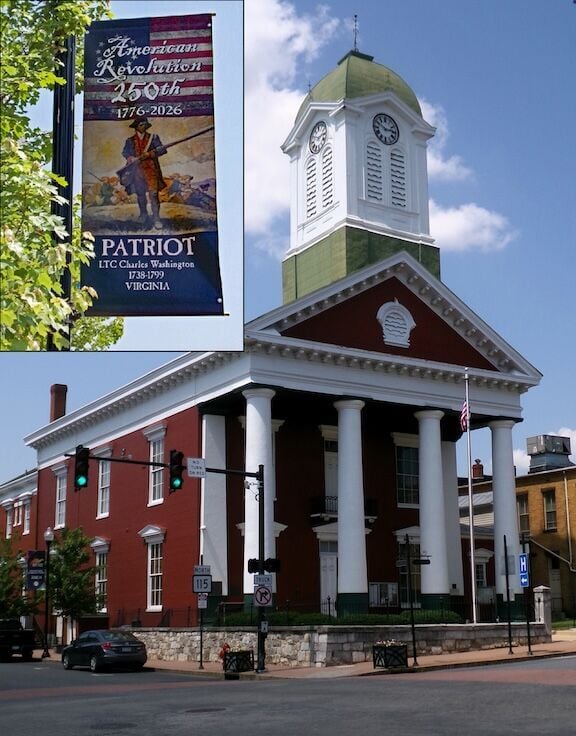 Pole Banners in Charles Town and Ranson Honor Patriots