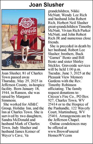 Joan Slusher | Obituaries | journal-news.net