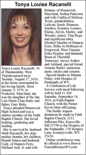 Tonya Louise Racanelli | Obituaries | journal-news.net