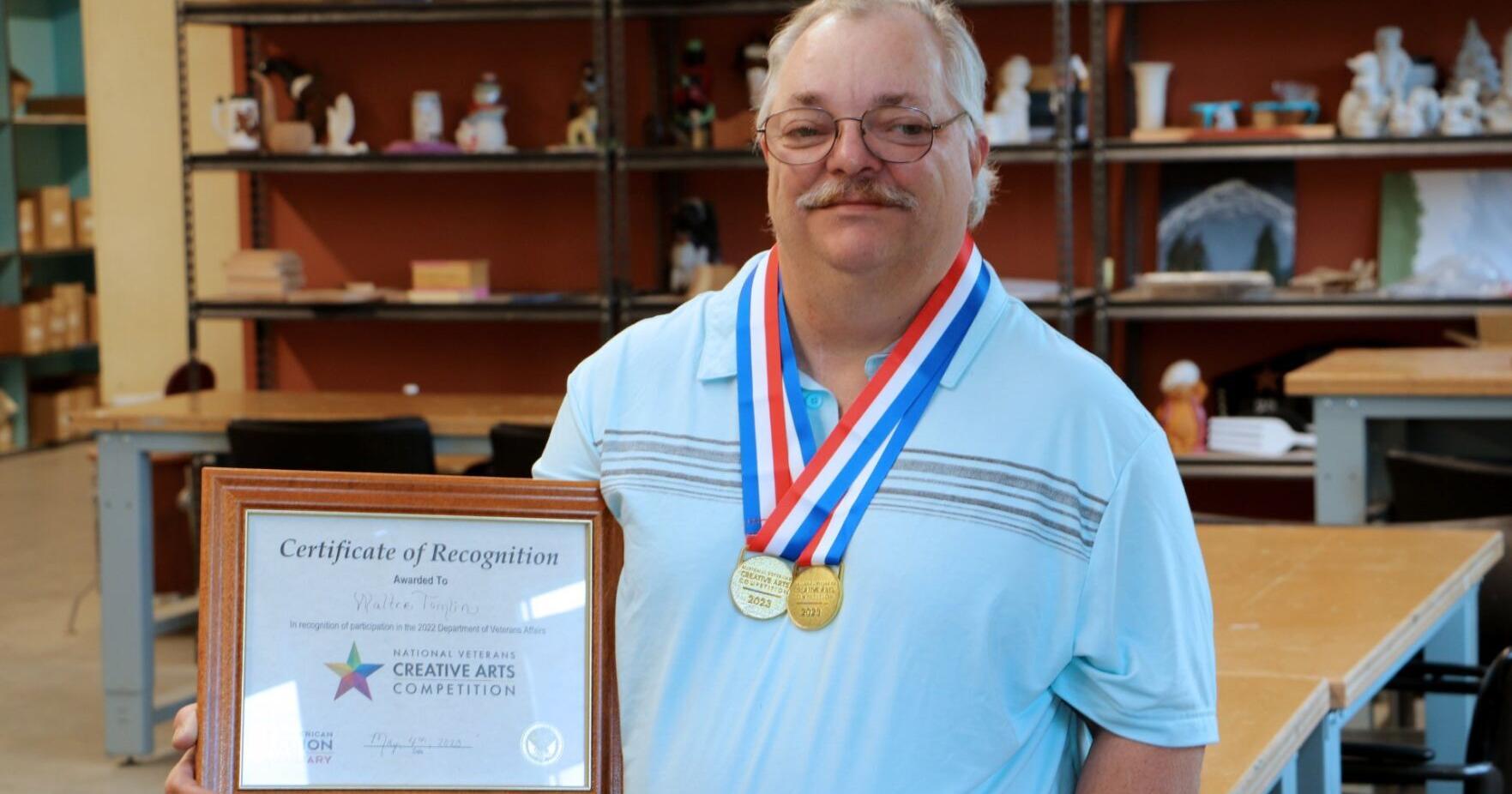 Metal Work and Mosaics bring joy to local veteran - Vimarsana News