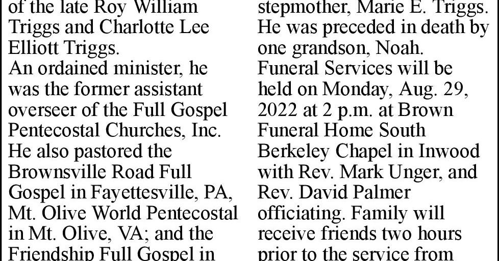 Charles A. Triggs Obituaries
