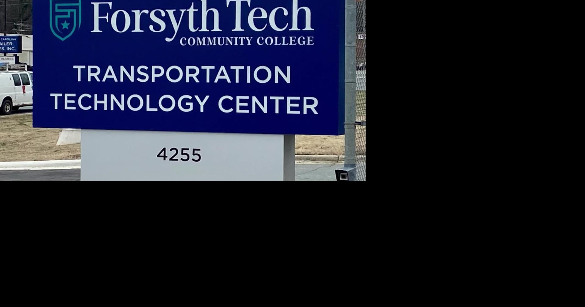 Galen Biggs of Forsyth Tech talks about the NASCAR tech day