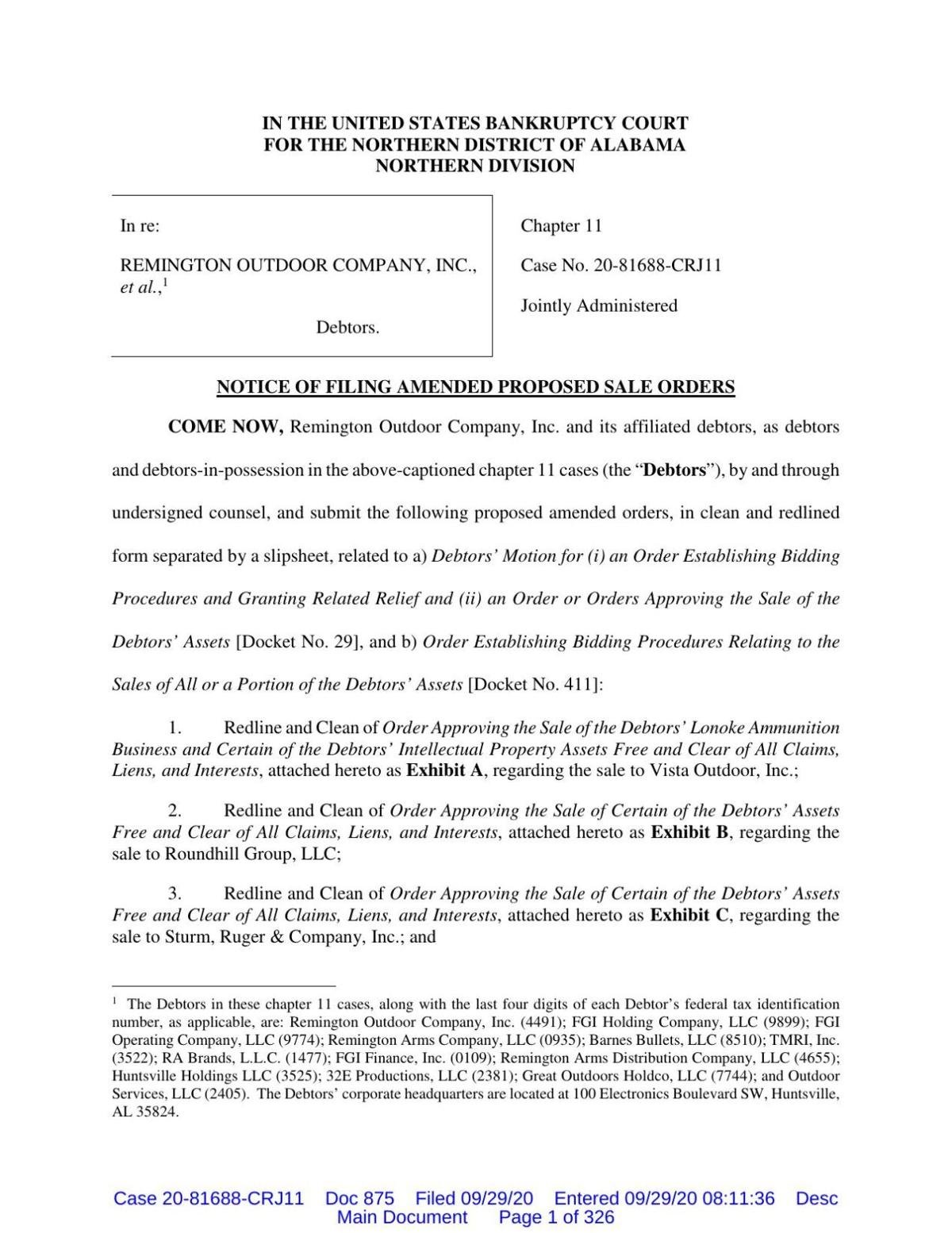 Bankruptcy Judge Approves Selling Remington Assets To Seven Buyers Local Journalnow Com