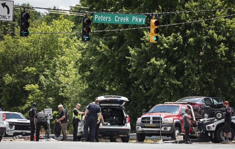 Police car overturns on Silas Creek Parkway in Wisnton-Salem