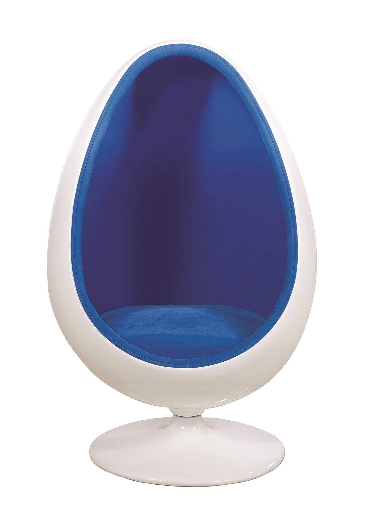 Кресло яйцо синее