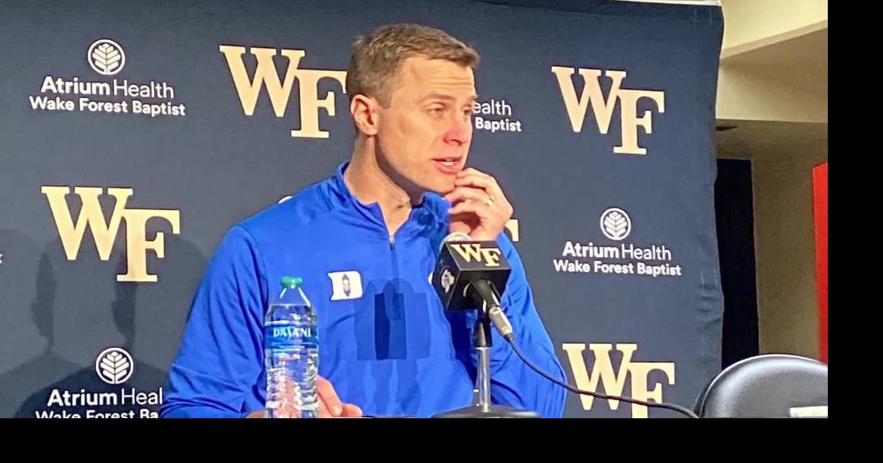 Coach Jon Scheyer of Duke talks about banning court storming