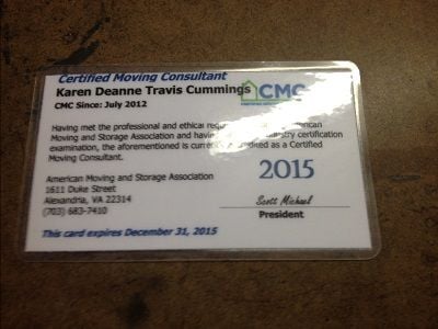 Certified Moving Consultant