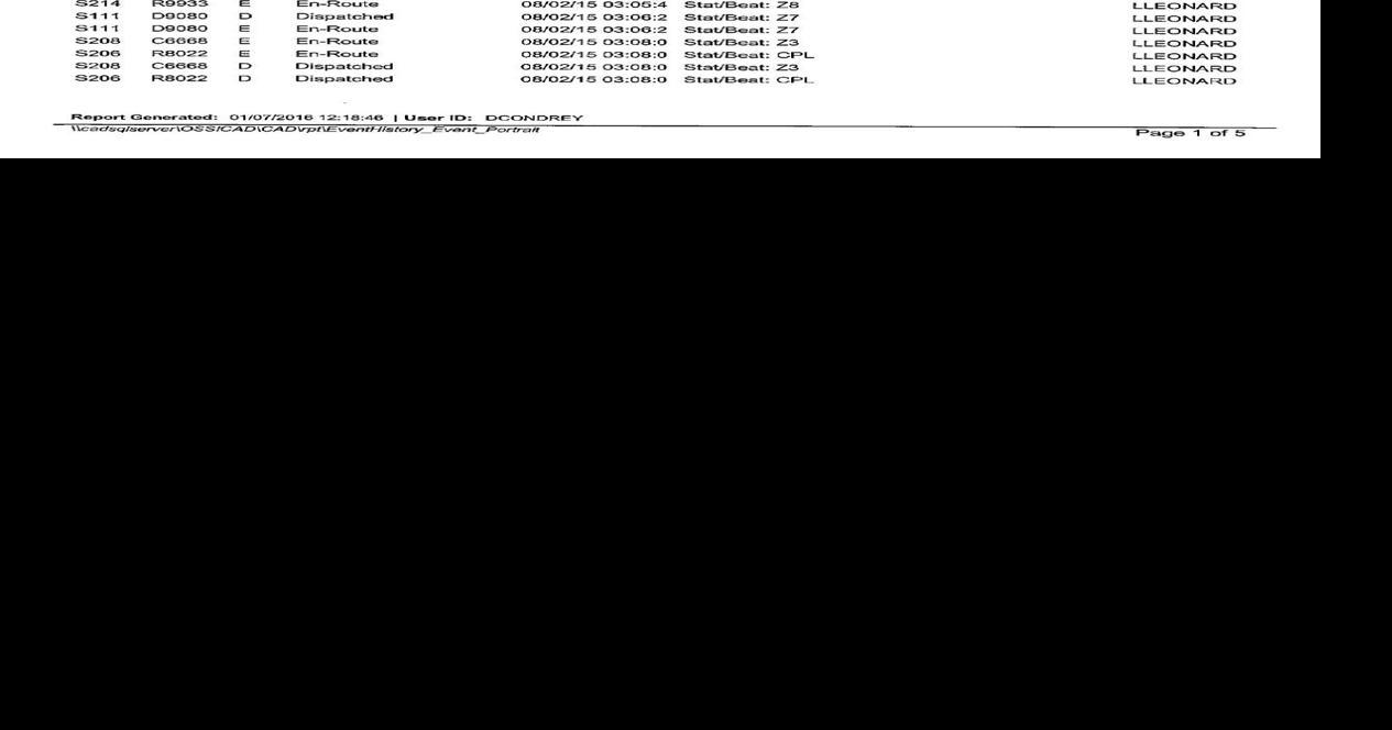911 Call Report