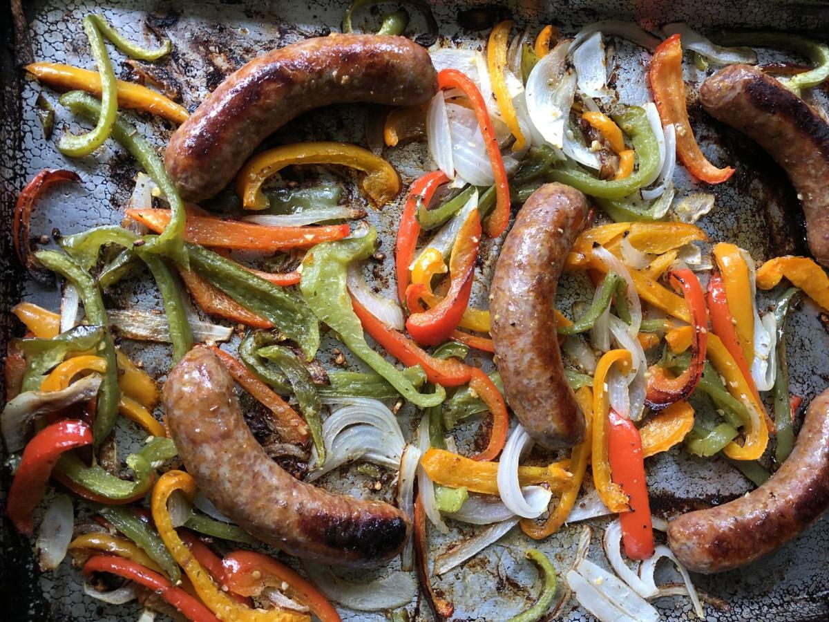 images Sheet Pan Sausage And Peppers And Onions winston salem journal